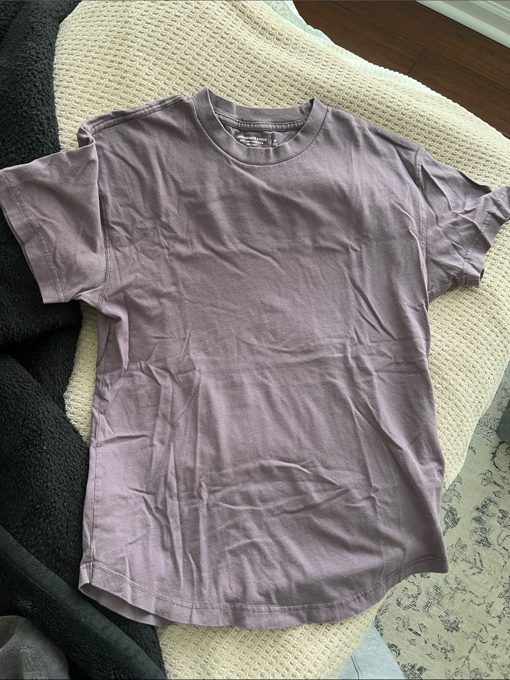 Abercrombie & Fitch Men's Crewneck Tee in Dusty Lavender